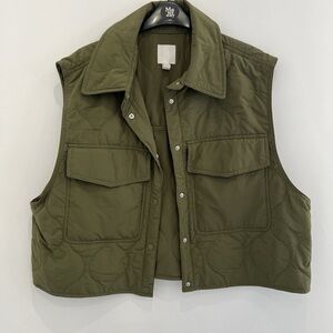 H&M Olive Green Quilted Vest